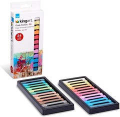 24-Piece Chalk Pastels Set – Vibrant Colors, Acid-Free and Non-Toxic