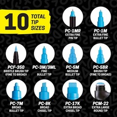 Posca Paint Markers, 5M Medium Acrylic Markers with Reversible Tips, Artist Reco