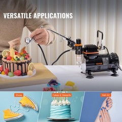 VEVOR Airbrush Kit, Professional Big-Professional, Black-airbrush Set
