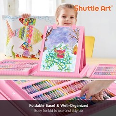 335 Piece Kids Art Set, Multi-Media Art Supplies, Gift Art Kit with Trifold Ease