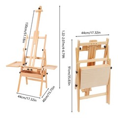 Foldable Painting Holder, Multifunctional Wood Easel, Adjustable Painting Stand