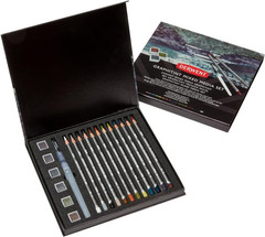 Graphitint Mixed Media Set, 19 Piece Set, Graphitint Paint, Pencils & Waterbrush