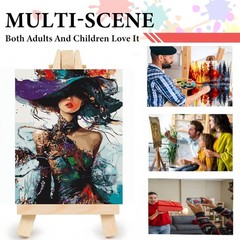 Paint by Numbers Kit for Adults Beginner,Colorful Woman Wearing a Hat Adult Pa