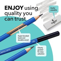 Graphite Pencils Kit 12pc Drawing Sketching Art Set 5H-8B Metal Case Tutorial