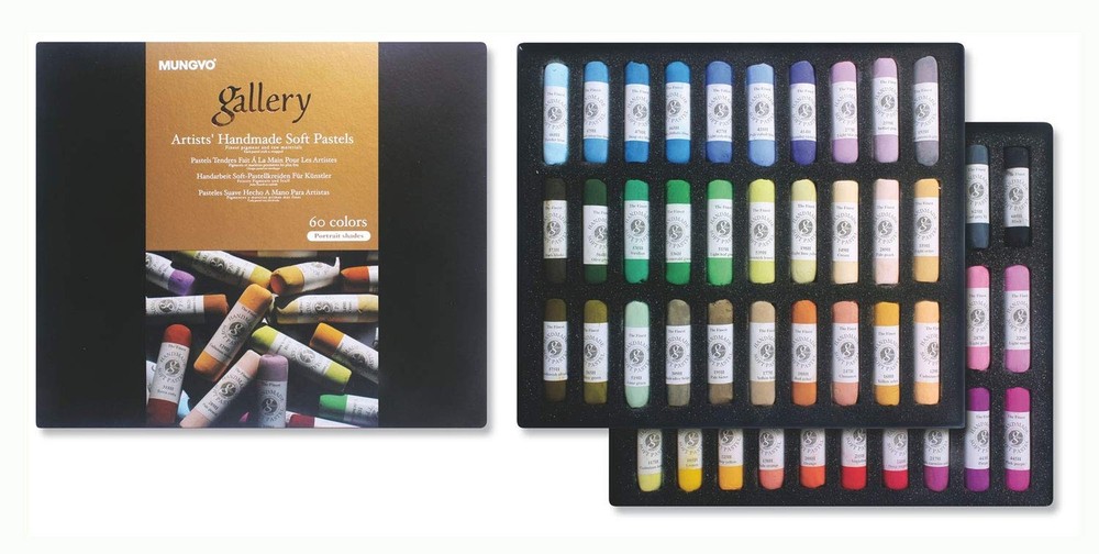 Mungyo MPHM-60P Gallery Artists’ Handmade Soft Pastels Portrait Shades – 60 A…