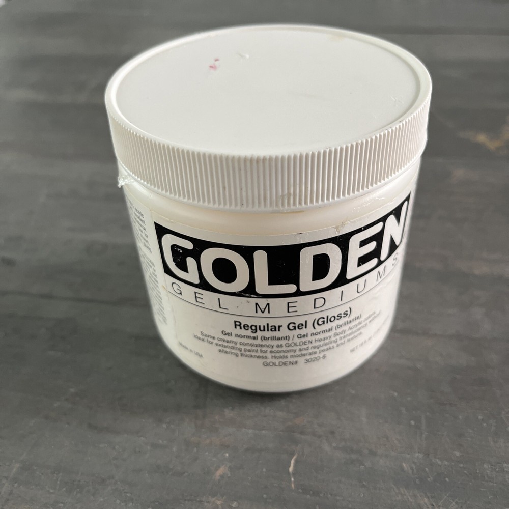 GOLDEN Gel Mediums Regular Gel Gloss -Brilliant 16 oz Jar