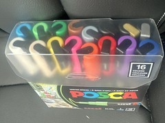 Uni Posca PC-3M 16 Color Fine Tip Paint Marker Set, New