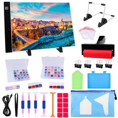 Ratukall 183PCS A4 Diamond Painting Light Pad Kit, Board for Multicolor