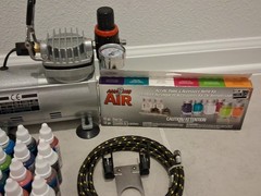 Air Pump Small Air Compressor 18B Model Spray Pen Set, Acrylic Paint Spray Gun