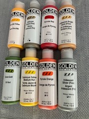 (8)GOLDEN FLUID ACRYLICS LOT of 8 DIFFERENT 4 oz.each HIGH SERIES New