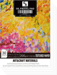 GR DZPLUS Oil Pastel | 9X12 in (123 Lb/200G) | 30 Sheets Heavyweight Drawing Pap