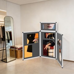 Free Standing Versatile Layout Folding Presentation Board Rotates 360° Degrees