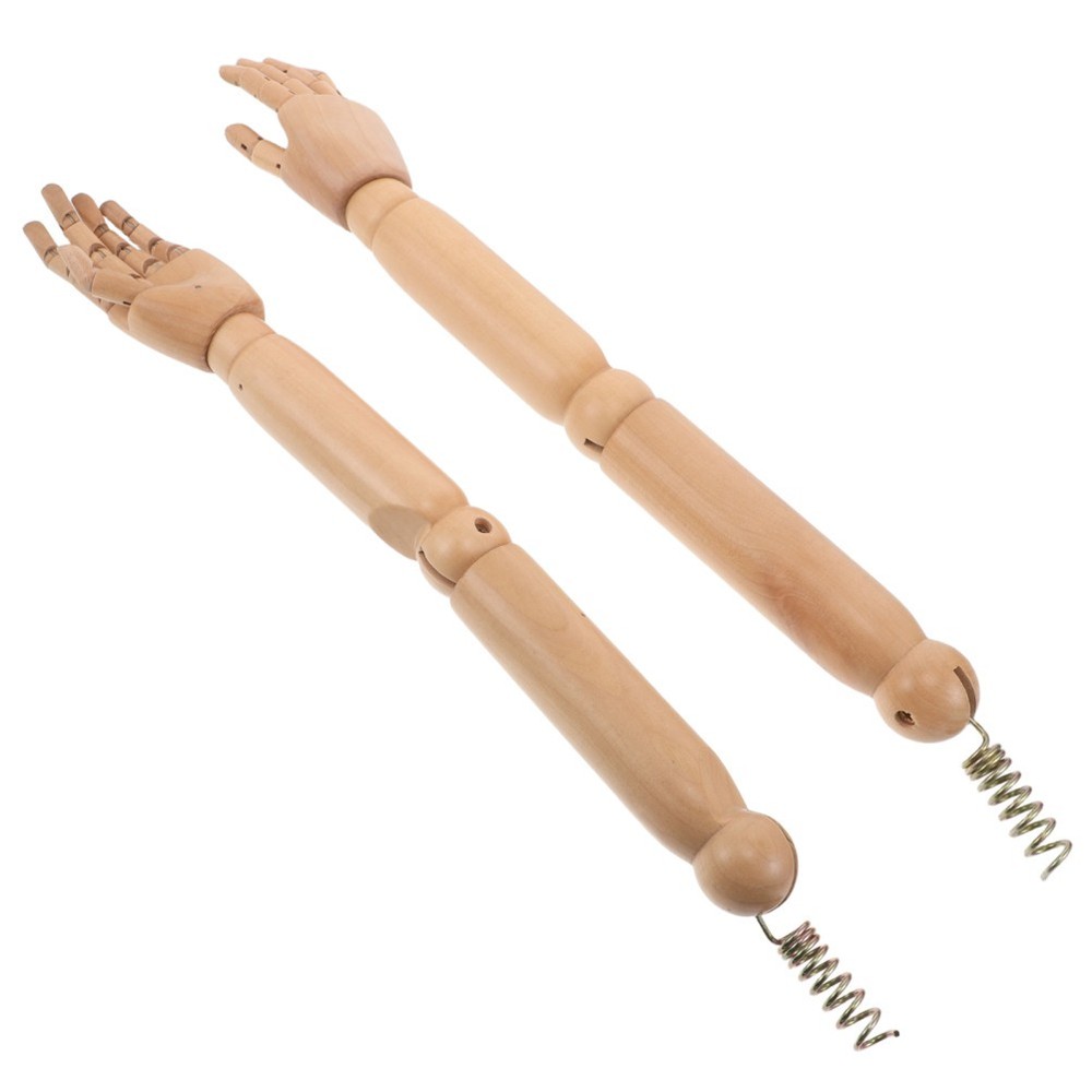 1 Pair Realistic Wooden Mannequin Arm with Poseable Joints Durable and Flexible