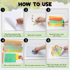 Printing Plate Kit 8×10 & 5×7 Complete Beginner Gelli Plate Starter Set with …