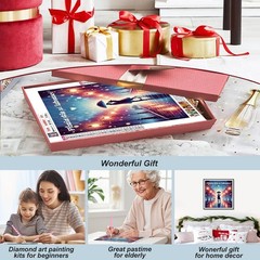 Romantic Love Diamond Art Kits for Adults, 5D Diamond Painting Kits for Beginner