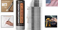 Miniature Paint Brush Set – 31PCS for Acrylic Oil Watercolor