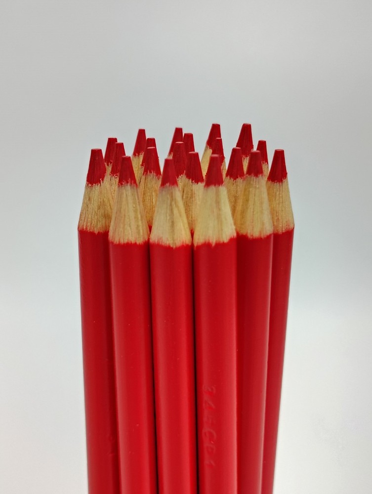 20x RED ORANGE Crayola Colored Pencils Bulk Lot Single Color Art Classroom