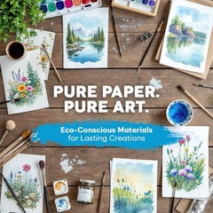64 Sheets Watercolor Paper Pad 5×7 Inch 140lb/300gsm 100 Cotton Pulp Art
