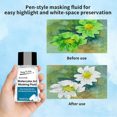 Watercolor Masking Fluid, Liquid Masking for Painting Watercolor Accessories wit