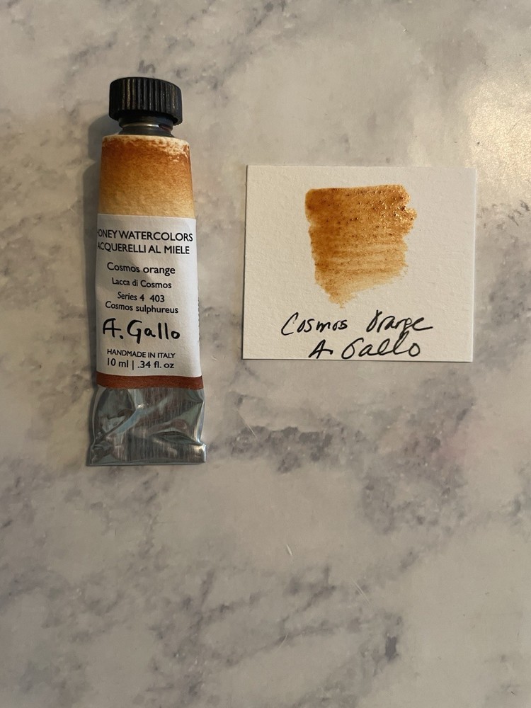 A Gallo Handmade Watercolor From Italy Cosmos Orange 10ml Tube