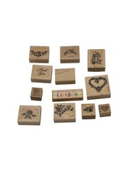 Vintage Stampin Up & FBX 12pc Wood Stamp Lot (1992-1997)
