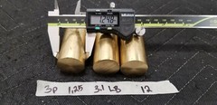 C385 ARCHITECTURAL ROUND BRONZE ROD (3)1.25″ DIA, 2.75″ LONG (SIM TO C360 BRASS)