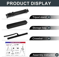 AROIC 1 Pack Art Painting Display Easel Stands,Portable Adjustable black