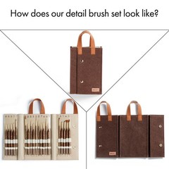 Artify Extreme Detail Paint Brushes Professional, 20pcs 20Pcs, Golden Amber
