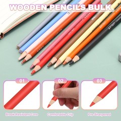 1Pcs Color Drawing Pencils for Sketching, Red