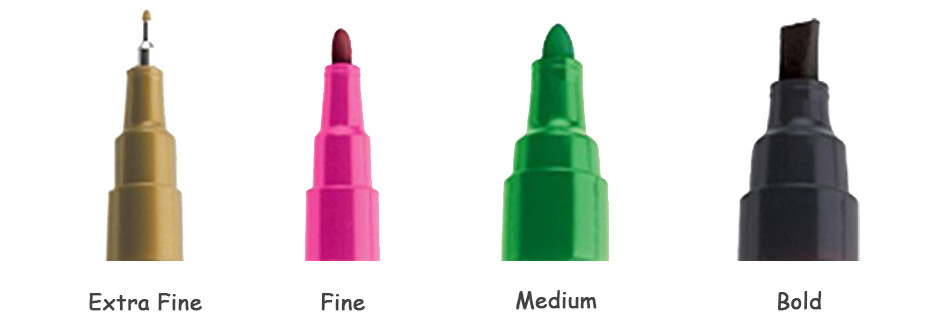 Sharpie Oil-Based Paint Markers, 4 Tip Size Kit (Extra Fine, Fine, Medium, Bold)