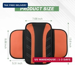 6PCS Orange Car Accessories Set, Sporty Auto Interior Decoration Accessories wit
