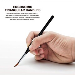 Miniature Detail Paint Brushes Ergonomic Handle Acrylic Watercolor Models