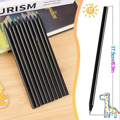 SEQ Rainbow Pencils for Kids 8 Pack Multicolor Magic Color Changing Pencils Blac