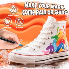 80 Colors Acrylic Paint Markers, Dual Tip Acrylic Paint Pens with Fine Tip an…