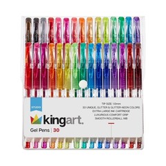 Glitter Gel Pens Set of 30 Vibrant Colors for Adult Coloring Books Art