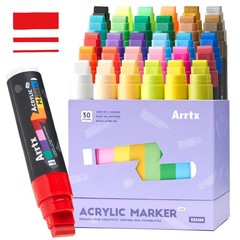 30 Color Acrylic Jumbo Markers 15mm Jumbo Felt Tip, Acrylic Paint Pens for Ro…
