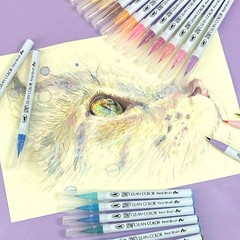 Kuretake Color Pen Brush Pen ZIG Clean Color Real Brush 60 Colors RB-6000AT/60V