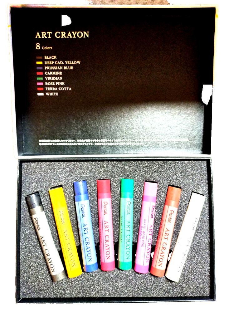 【DDP for US buyers】Pentel/Newly published Premium Quality Crayon/8 colors