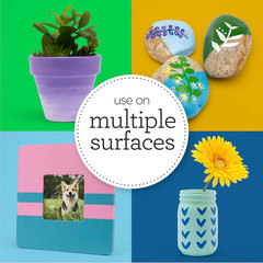 Multi PROMOABMPO22, 21 Piece DIY Set Featuring 16 Surface Paints, 1 Mod Podge Ou