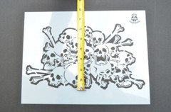 12″ Skull & Bone Spray Painting Stencils RC Model Gun Airbrush Skulls Set 2 PACK