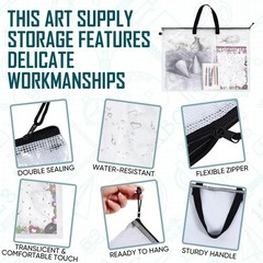 Tenceur 1 Pc 36 x 48 Inch Art Portfolio Case Large Art Portfolio Bag Folder P…