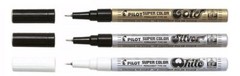 Pilot Super Color Marker Pen Metallic Paint Pen Gold Silver White EXTRA FINE