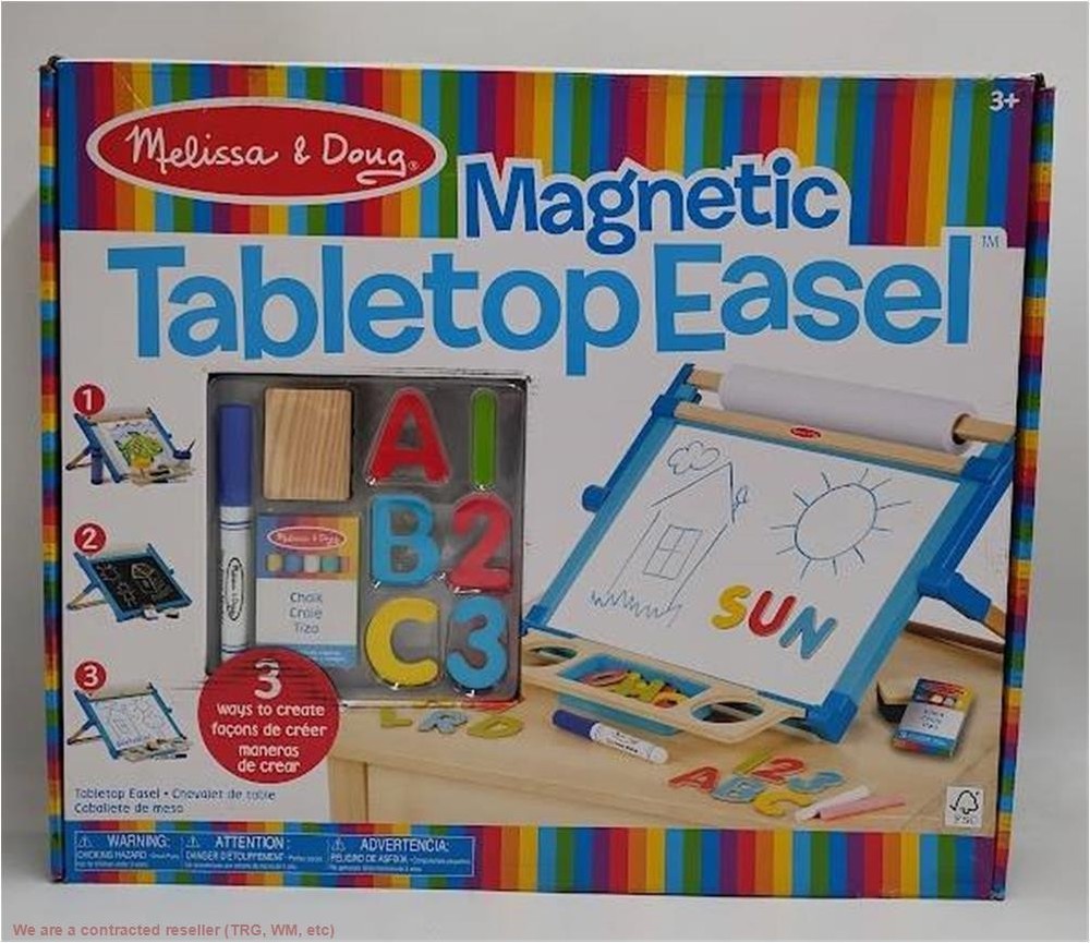 Melissa & Doug Double-Sided Magnetic Tabletop Art Easel SEE DETAILS