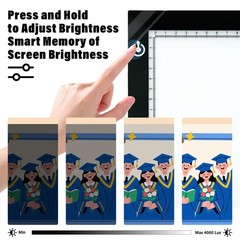 A4 LED Copy Board Tracing Light Box, Adjustable Brightness Artcraft LED Trace