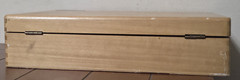 Vintage Grumbacher Artists Wood Case Box W/Palette Leather Handle Read Desc