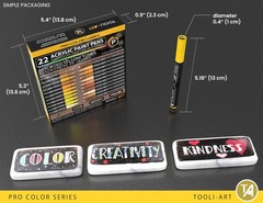 Acrylic Paint Pens 22 Yellow & Brown Tones Assorted Pro Color Series Markers …