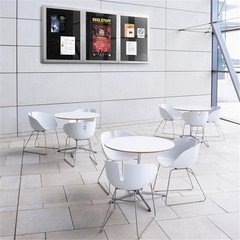 Ghent’s 36″ x 72″ 3 Door Enclosed Rubber Bulletin Board in Black