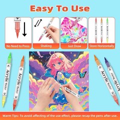 168 Colors Acrylic Paint Markers and ACRYLIAC PAINT PENS for Rock, Wood, Fabr…