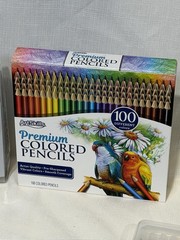 KingArt 48 Brush Pens ArtSkills 100 Colored Pencils Art Supply Lot New