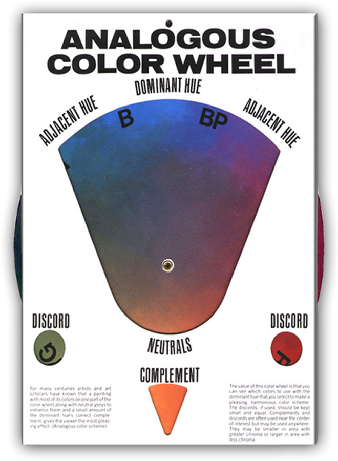 Art Color Wheel Original Hal Reed ANALOGOUS COLOR WHEEL ARTIST PAINT WHEEL New